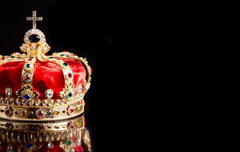 Royal Coronation Crown Isolated on a Black Background