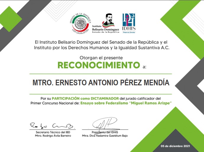 Reconocimiento del Senado de la República a académico UIC