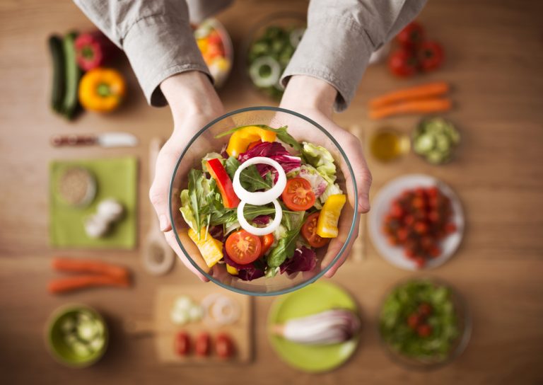 Healthy fresh homemade salad