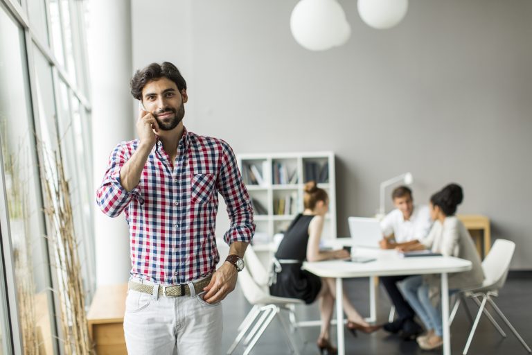 Young man in the office