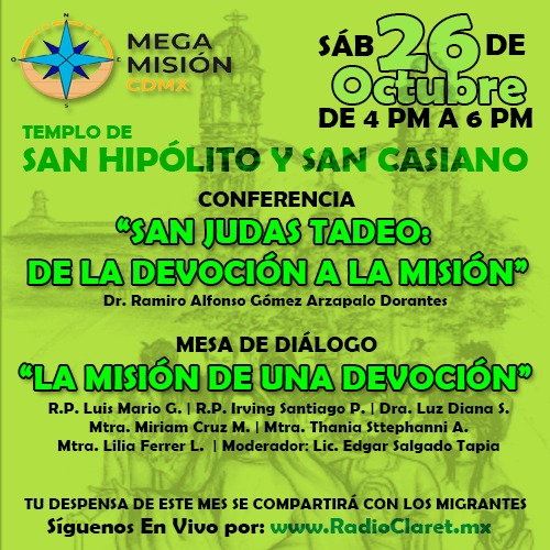 Conferencia del ORP “San Judas Tadeo: de la devoción a la misión” en el Templo de San Hipólito