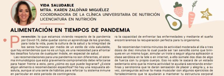 Alimentación en tiempos de pandemia