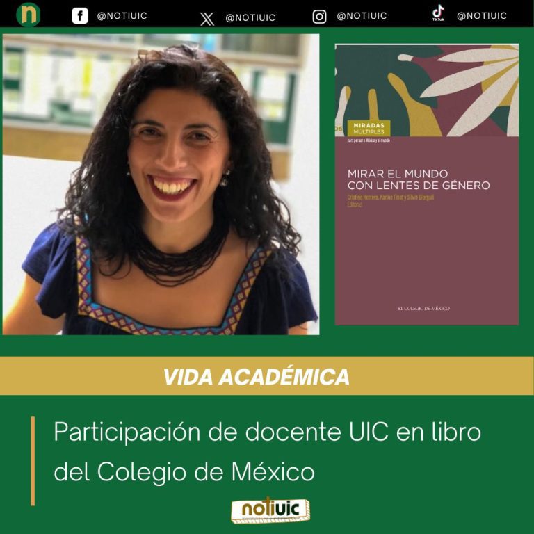 Participación de docente UIC en libro del Colegio de México