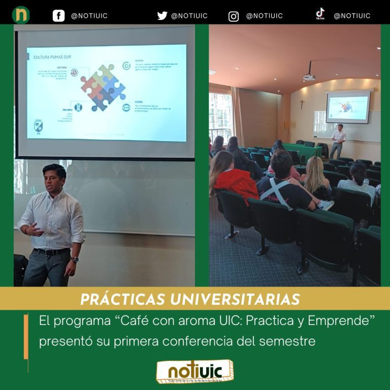 El programa “Café con aroma UIC: Practica y Emprende” presentó su primera conferencia del semestre