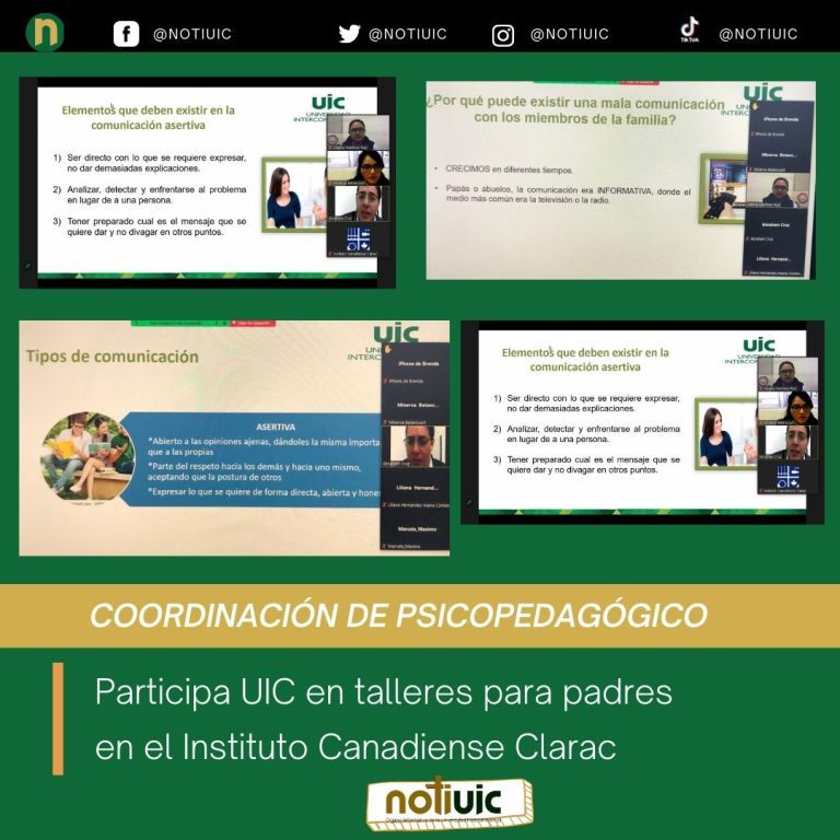 Participa UIC en talleres para padres en el Instituto Canadiense Clarac