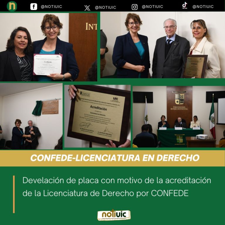 Develación de placa con motivo de la acreditación de la Licenciatura de Derecho por CONFEDE