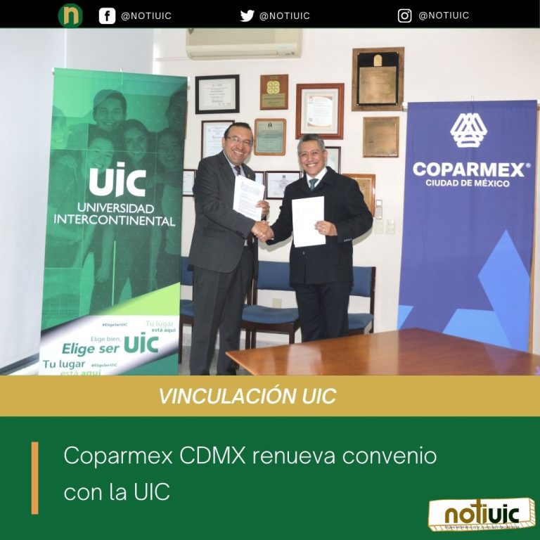 Coparmex CDMX renueva convenio con la UIC