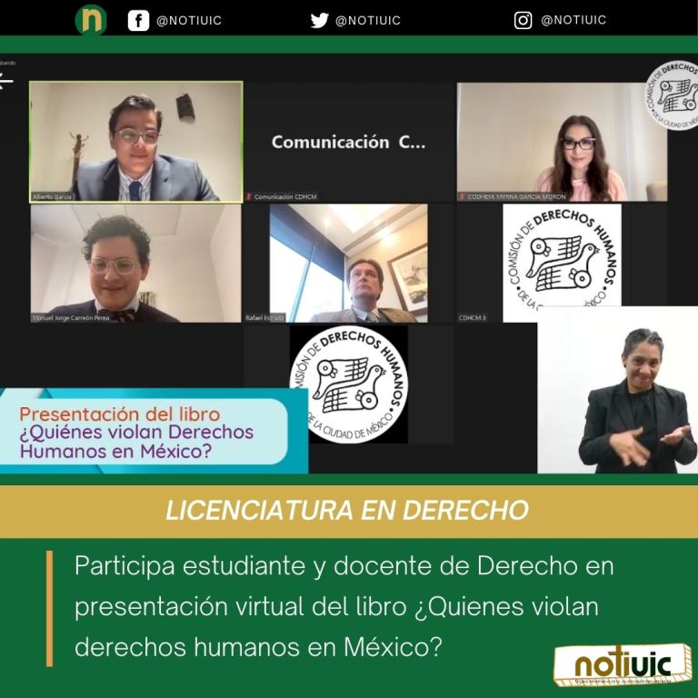 Participa estudiante y docente de Derecho en presentación virtual del libro “¿Quiénes violan derechos humanos en México?”